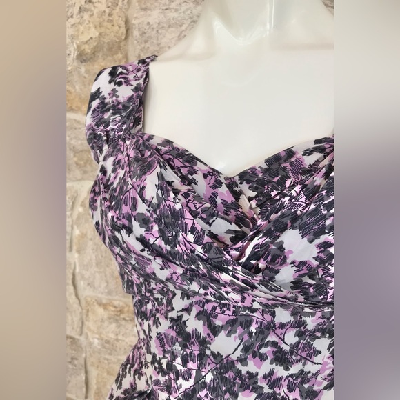 Gorgeous Vintage 1950s 50s Floral Bombshell Dress Full Skirt - Picture 9 of 16